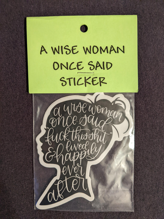 Wise woman sticker
