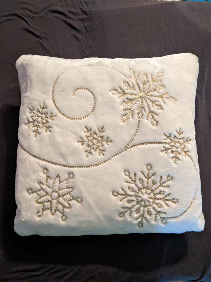 White Snowflake Pillow