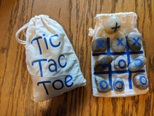 Load image into Gallery viewer, Tic Tac Toe Bags- Blue, Orange, Tan Rocks

