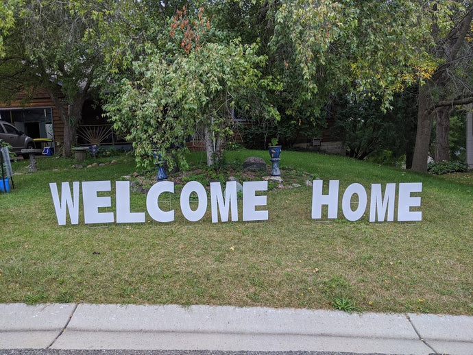 Welcome Home Lawn Letters