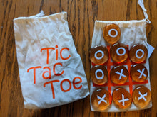 Load image into Gallery viewer, Tic Tac Toe Bags- Blue, Orange, Tan Rocks
