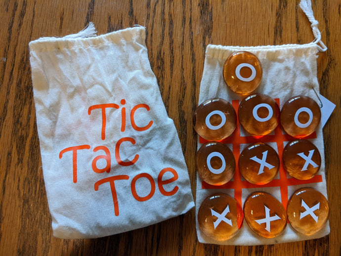 Tic Tac Toe Bags- Blue, Orange, Tan Rocks